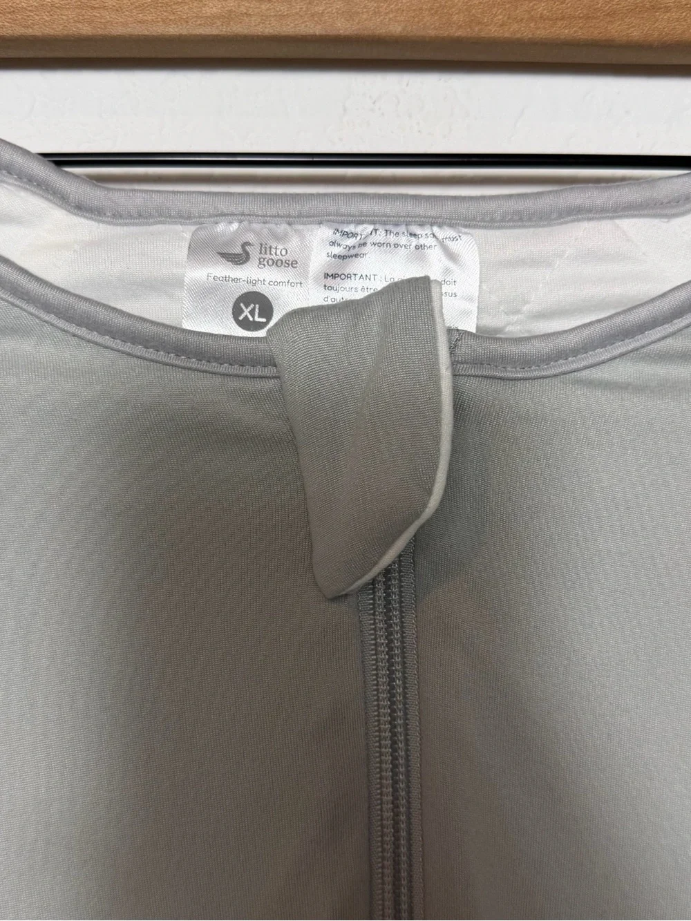 Litto Goose Feather-Light Comfort Gray Baby Sleep Sack XL NWTOT